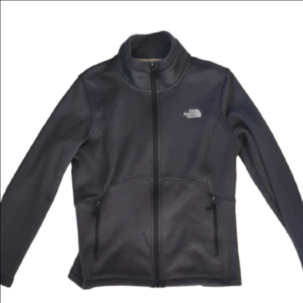 The North Face Women's Large Charcoal Zip-Up Jacket: Ultimate Comfort Style